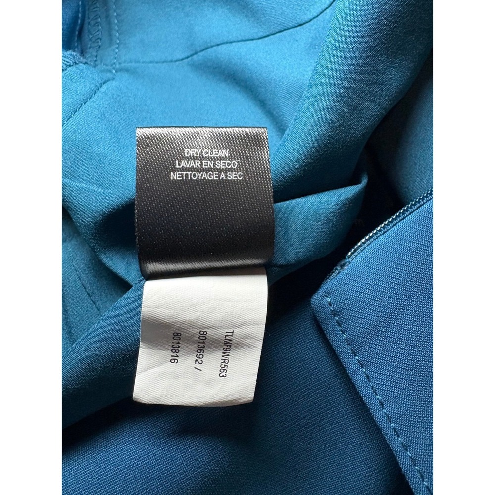 TAHARI ARTHUR‎ S LEVINE size 10 BLUE CROP WIDE LEG SLEEVELESS JUMPSUIT - Picture 8 of 8